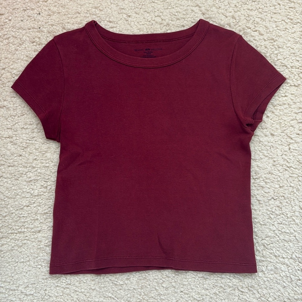 Brandy Melville Red Baby Tee